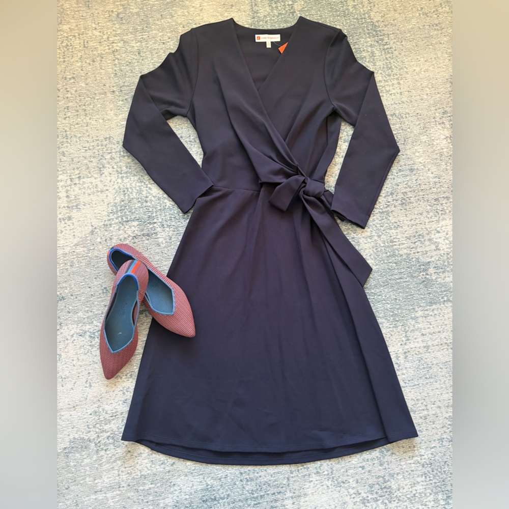 Jude Connally Dark Blue Long Sleeve Dress